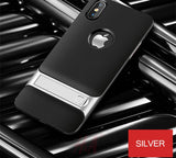 Flip Kickstand Shock Proof Back Cover For iPhone X by H&A